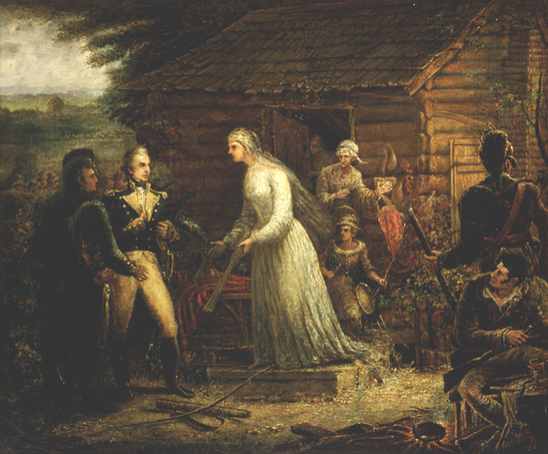 Siege of Fort Motte painting