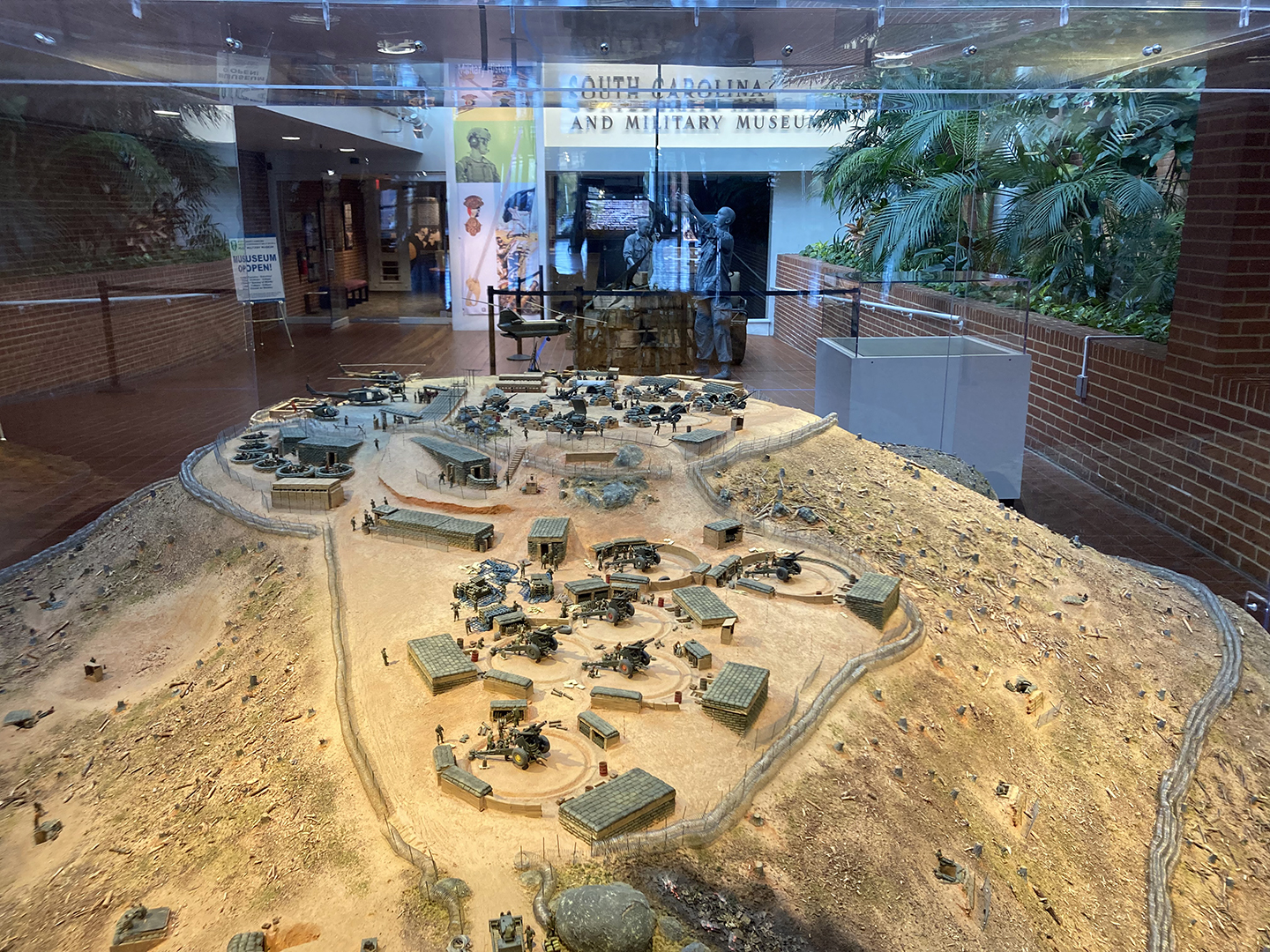Diorama depiction of artillery ammunition being delivered by helicopter image
